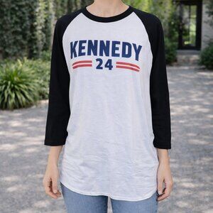 Kennedy Tultex Black and White Long Sleeve Tee